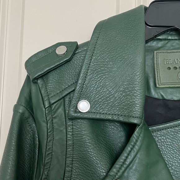 BLANKNYC Easy Rider Faux LeatherMoto Jacket (Dark Green) SMALL - Picture 9 of 14